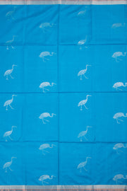 Dodger Blue Kanjivaram Soft Silk Saree 10059876