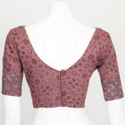 Brown Ajrakh Printed Cotton Blouse 10060443