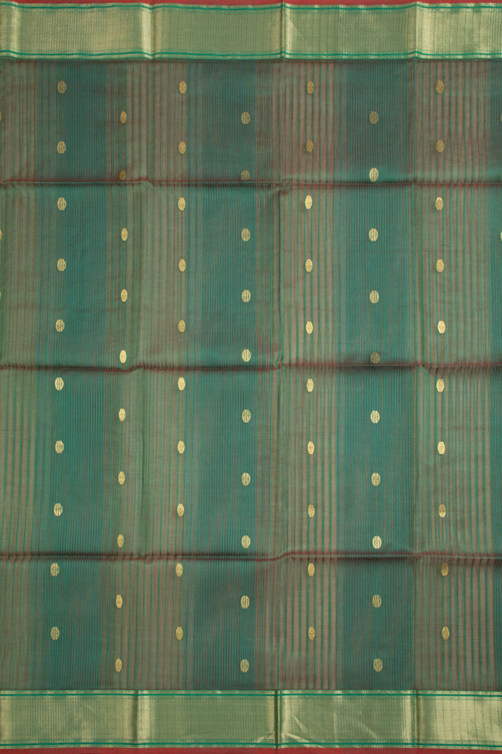 Green Handloom Maheshwari Silk Cotton Saree 10060450