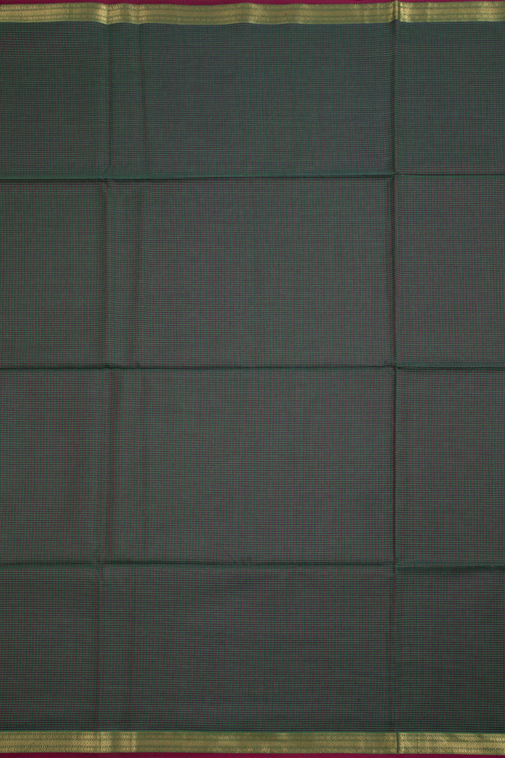 Green Handloom Maheshwari Silk Cotton Saree 10060474