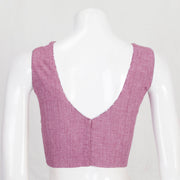 Handcrafted Purple Cotton Blouse 10061046