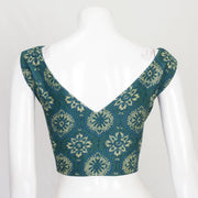 Green Ajrakh Printed Cotton Blouse 10061196