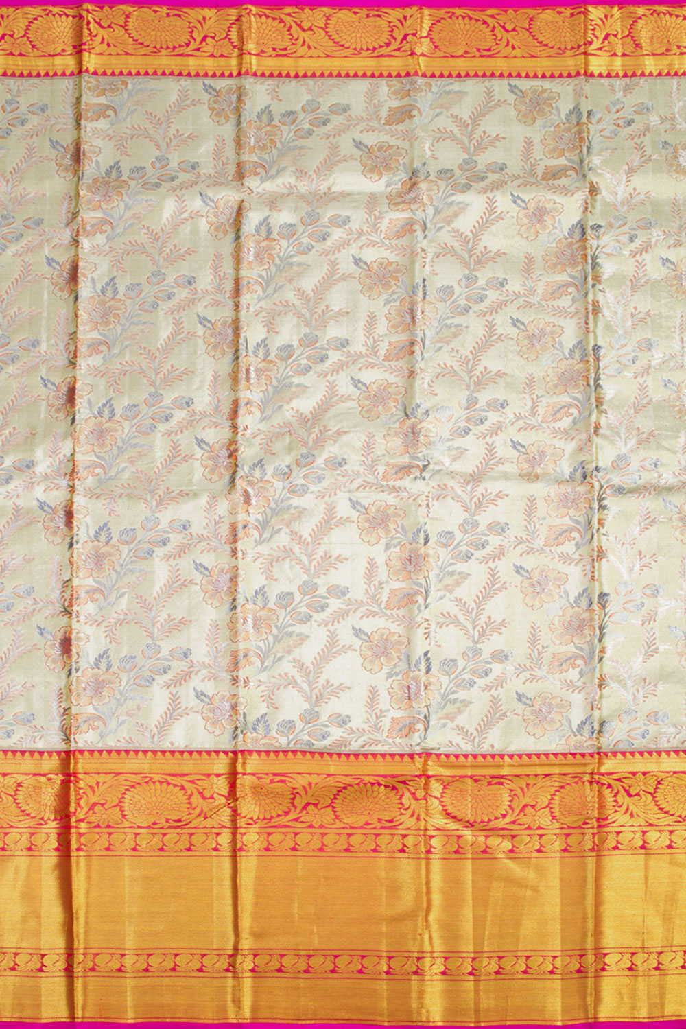 Handloom Pure Silk Tissue Zari Dharmavaram Saree 10061228