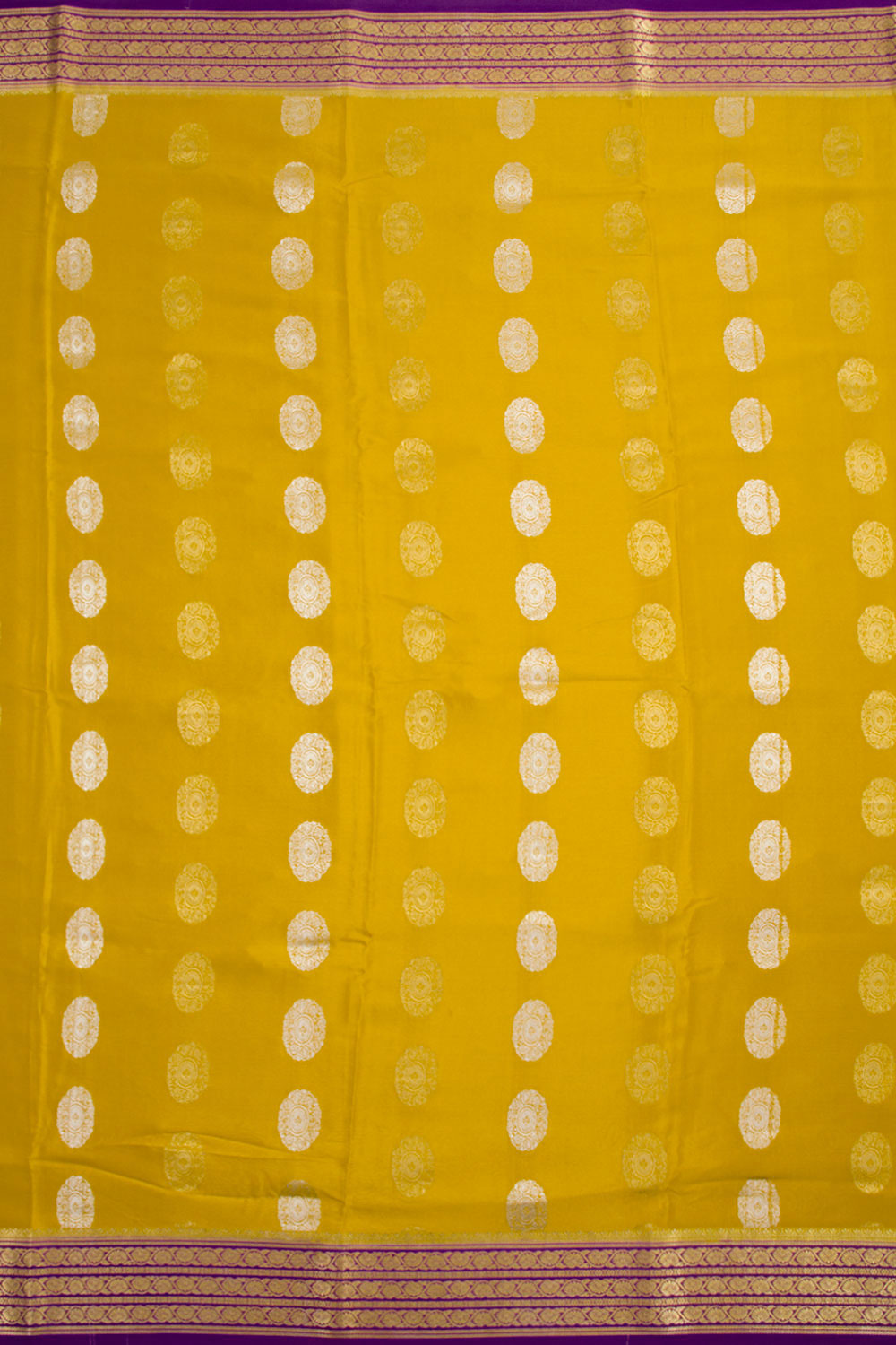Yellow Mysore Crepe Silk Saree 10061634