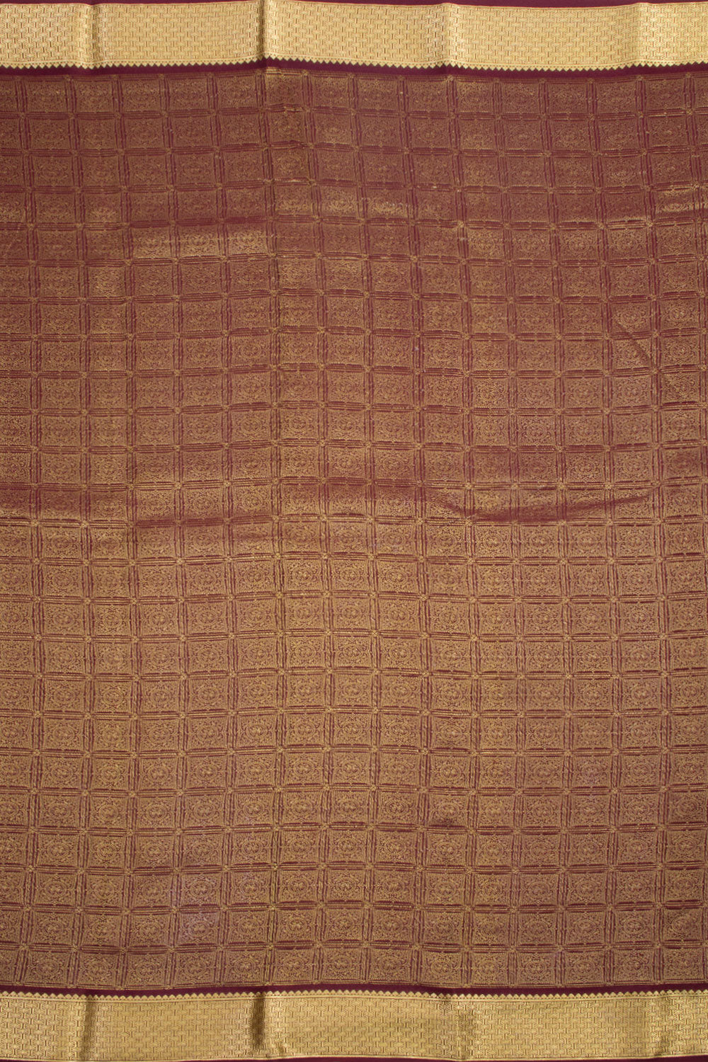 Brown Mysore Crepe Silk Saree 10061647