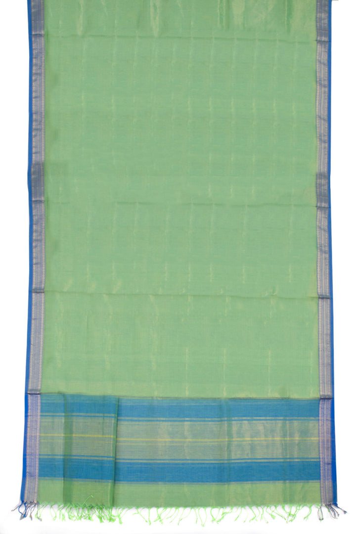 Blue Maheshwari Silk Cotton 2 pc Salwar Suit Material 10062195