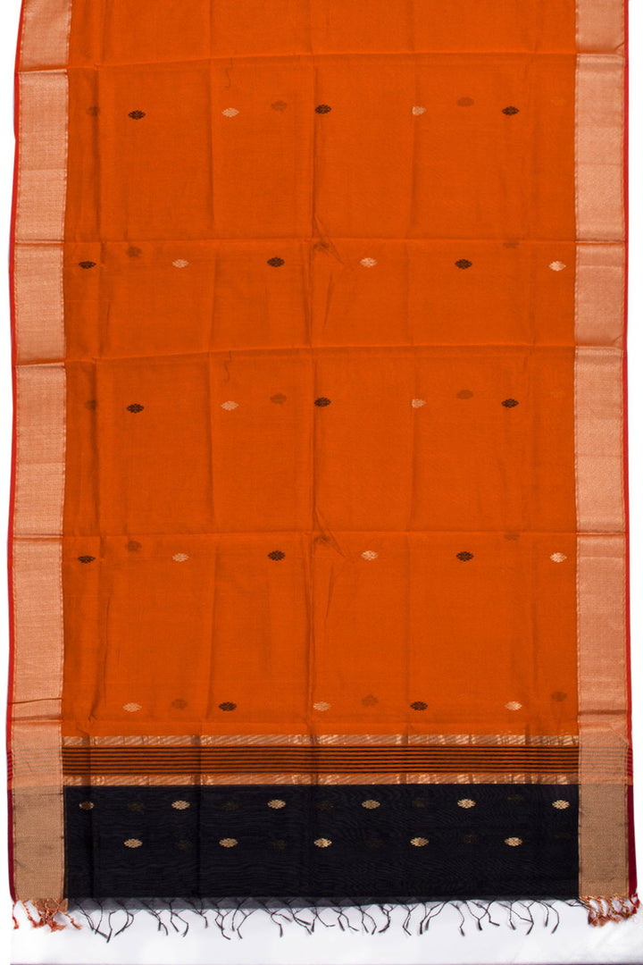 Black Maheshwari Silk Cotton 2 pc Salwar Suit Material 10062203
