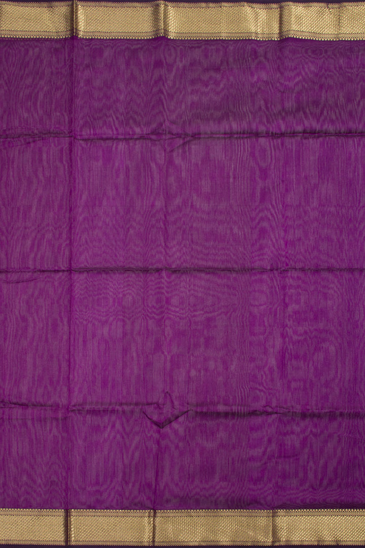 Purple Handloom Maheshwari Silk Cotton Saree 10062215
