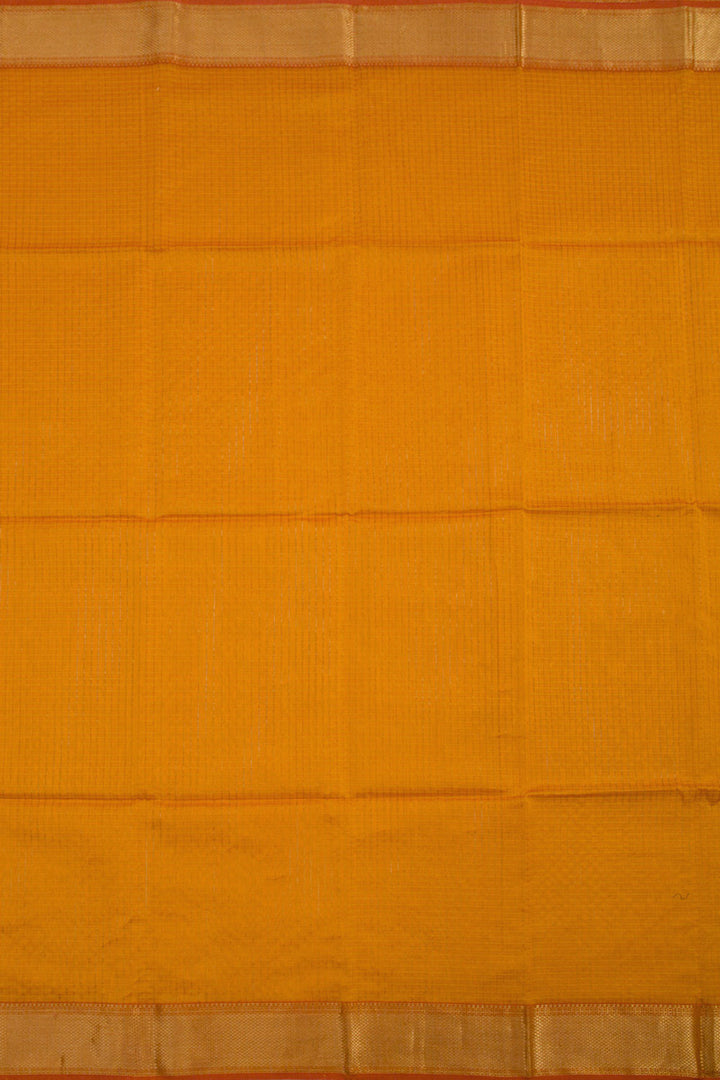 Orange Handloom Maheshwari Silk Cotton Saree 10062233