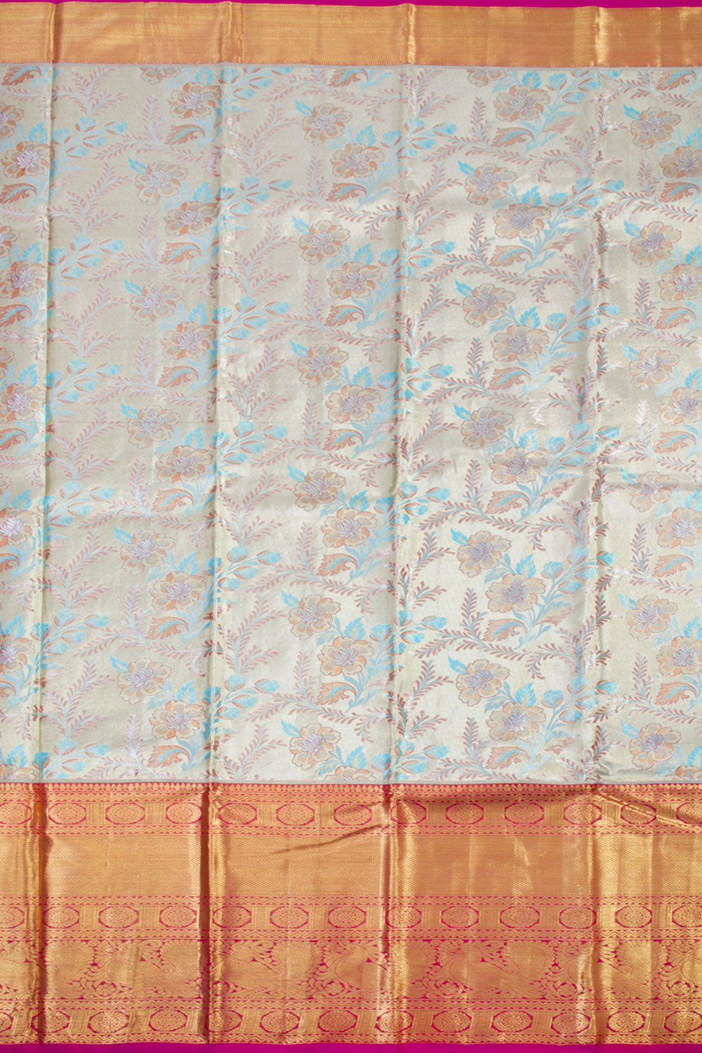 Handloom Pure Silk Tissue Zari Dharmavaram Saree 10061237