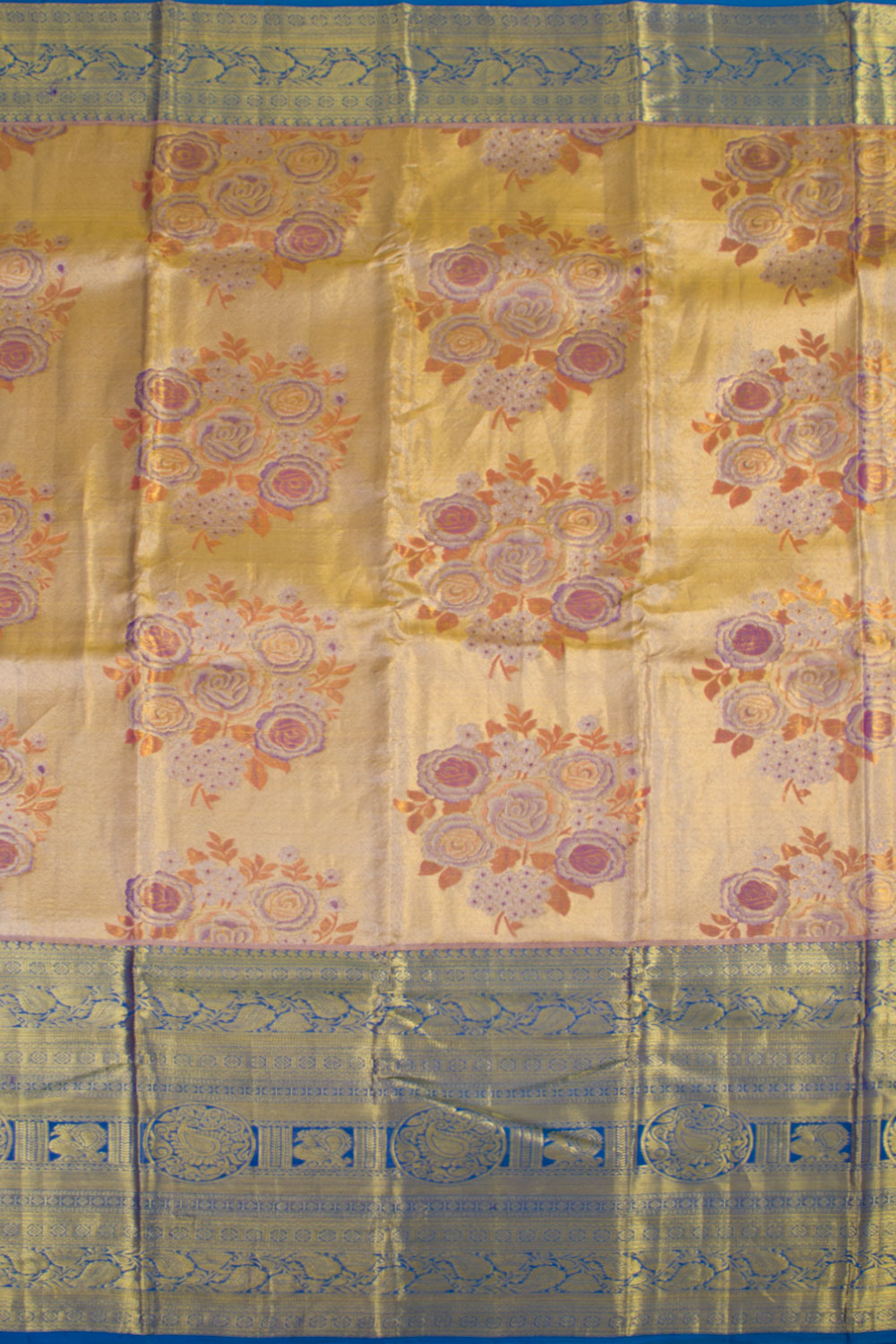 Handloom Pure Silk Tissue Zari Dharmavaram Saree 10061240