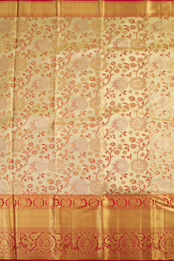 Handloom Pure Silk Tissue Zari Dharmavaram Saree 10061252