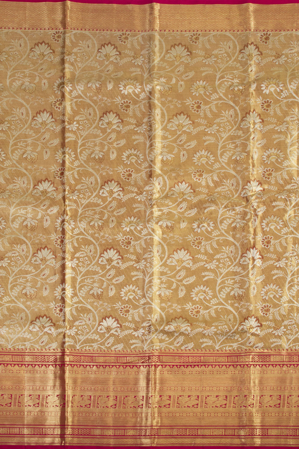 Handloom Pure Silk Tissue Zari Dharmavaram Saree 10061261