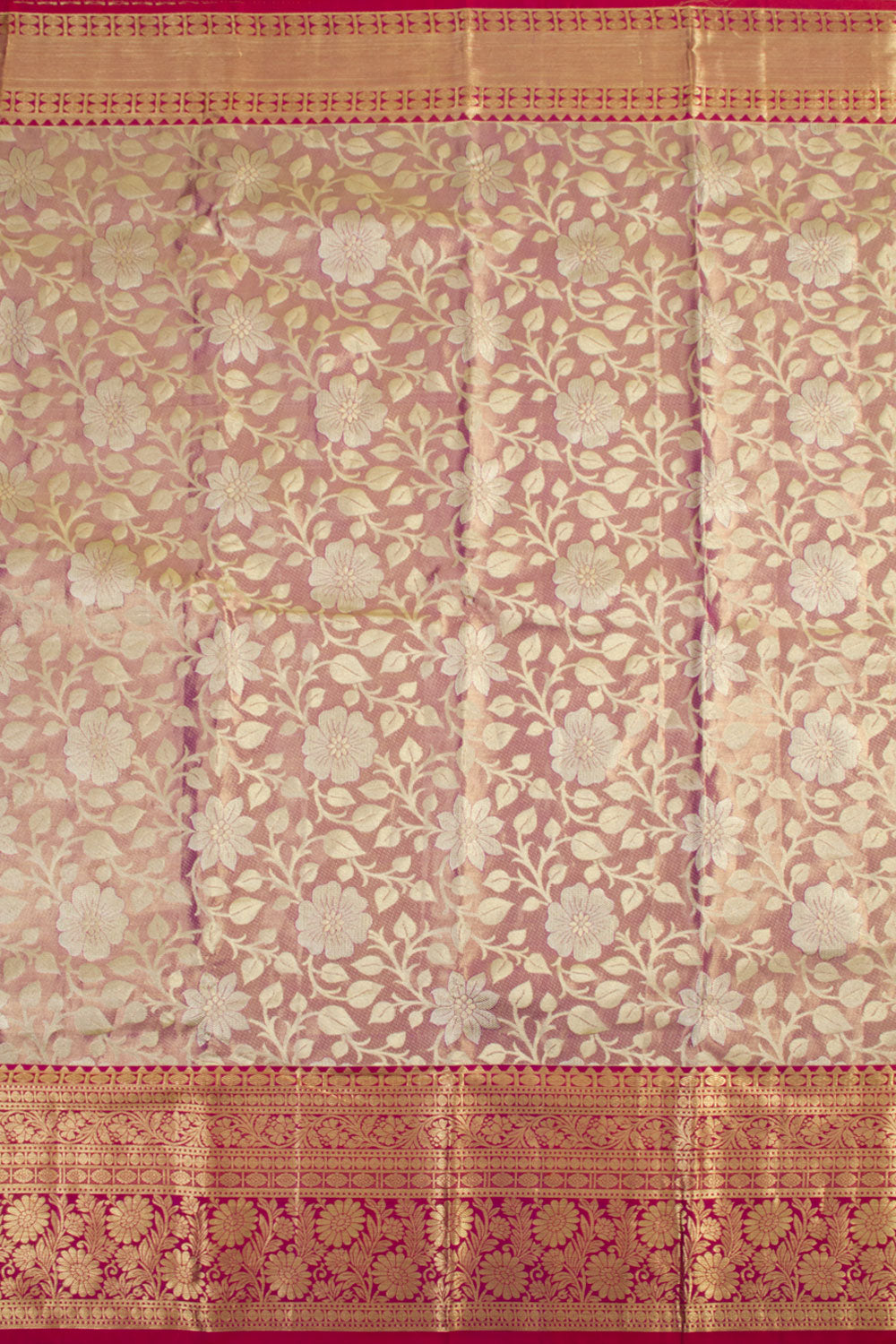 Handloom Pure Silk Tissue Zari Dharmavaram Saree 10061262