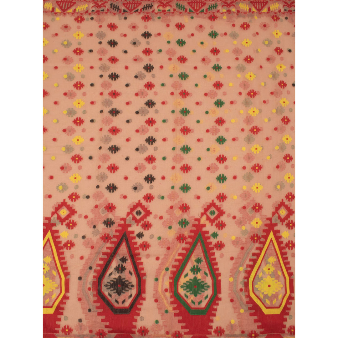 Handloom Jamdani Style Cotton Saree 10054698