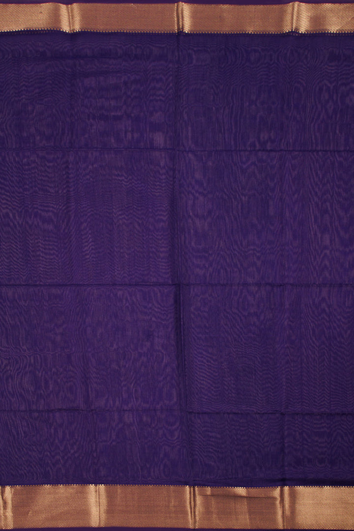 Purple Handloom Maheshwari Silk Cotton Saree 10060244