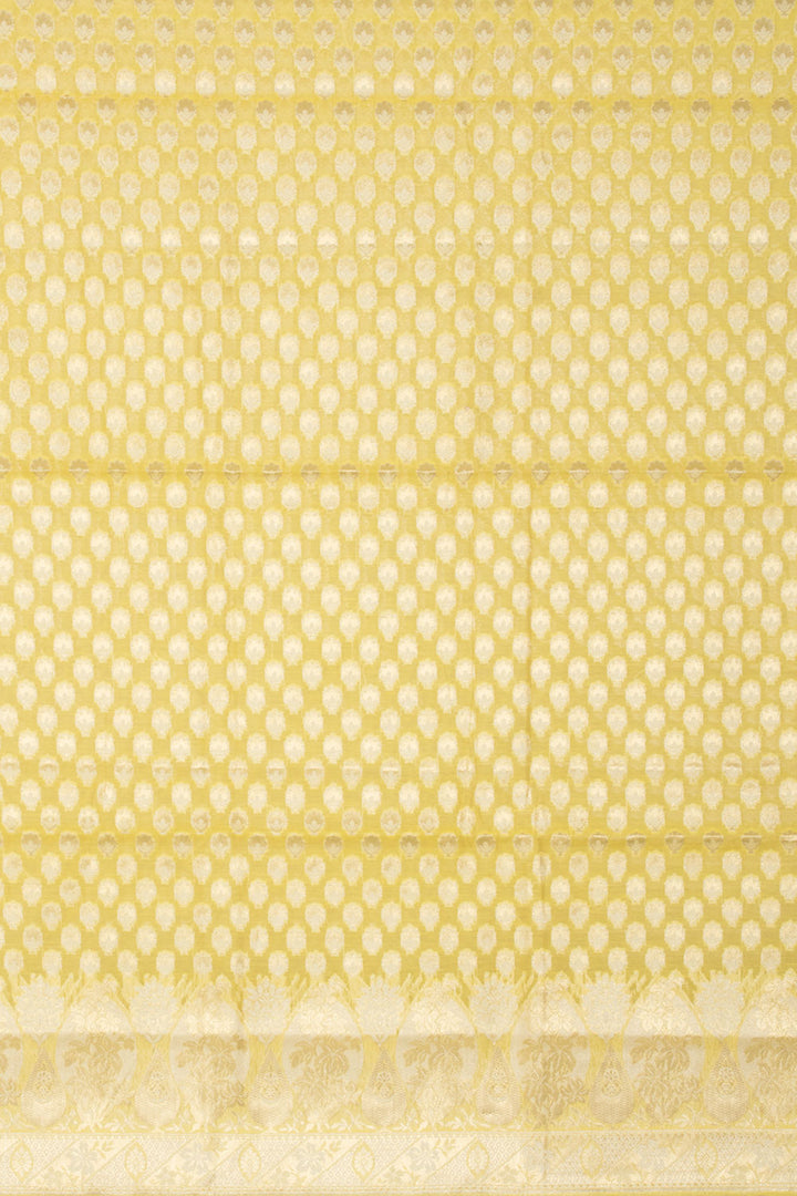 Yellow Banarasi Silk Salwar Suit Material 10061158