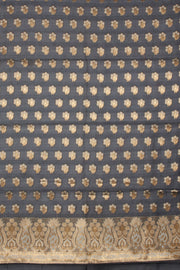 Charcoal Grey Banarasi Cotton Salwar Suit Material 10061165