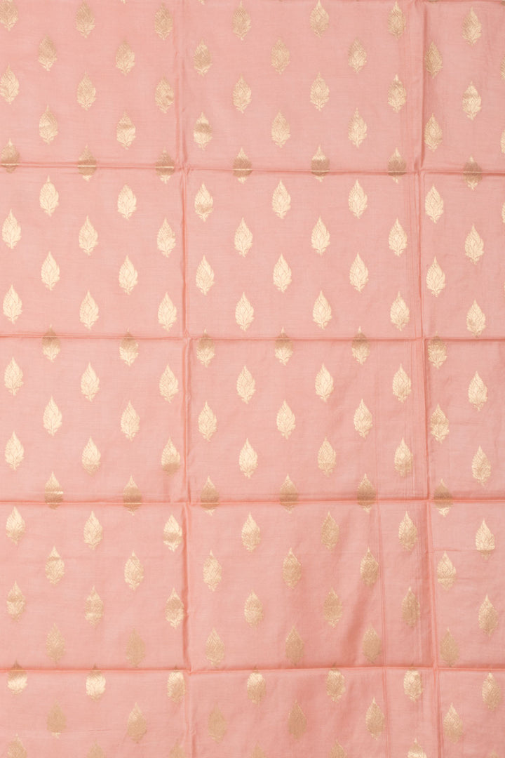 Peach Banarasi Katrua Silk Salwar Suit Material 10061168