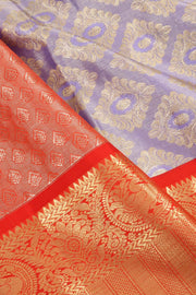 Lilac Korvai Kanjivaram Tissue Pattu Pavadai Material 10059607