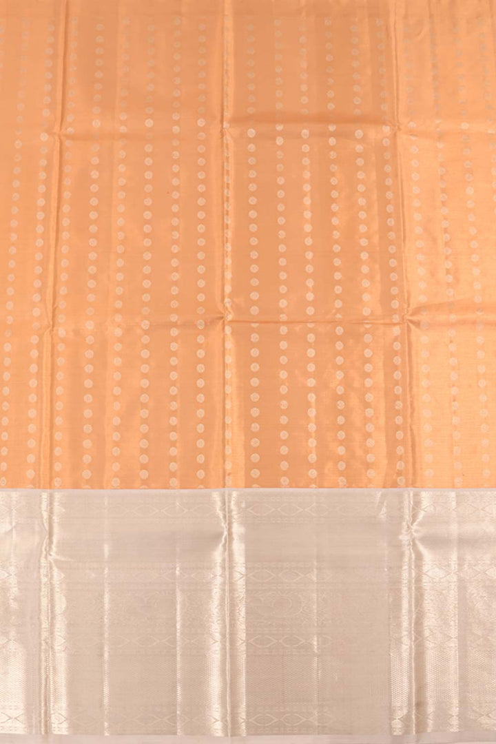 Copper Brown Kanjivaram Tissue Pattu Pavadai Material 10059631