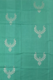 Jade Green Borderless Kanjivaram Soft Silk Saree 10059797
