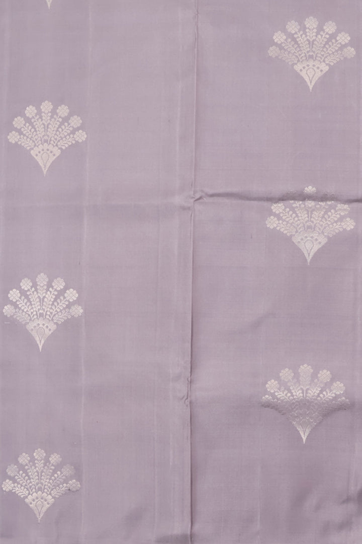 Metal Grey Borderless Kanjivaram Soft Silk Saree 10059800