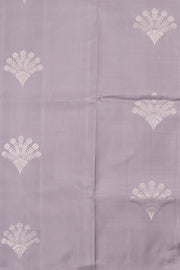 Metal Grey Borderless Kanjivaram Soft Silk Saree 10059800