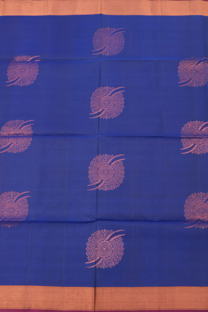Ink Blue Kanjivaram Soft Silk Saree 10059809