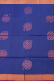 Steel Blue Kanjivaram Soft Silk Saree 10059809