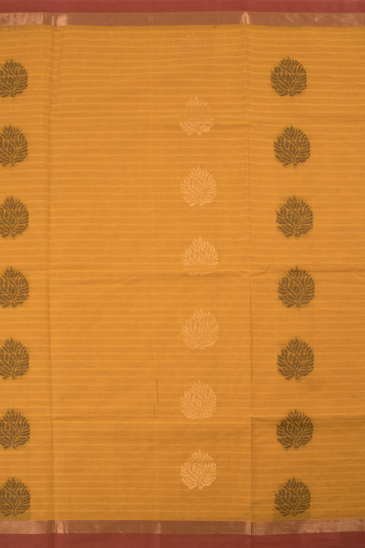 Gamboge Yellow Kovai Cotton Saree 10059936