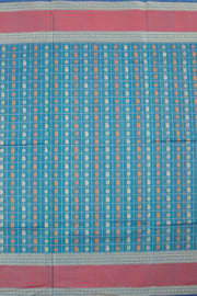 Bondi Blue Handwoven Kanchi Cotton Saree 10059973