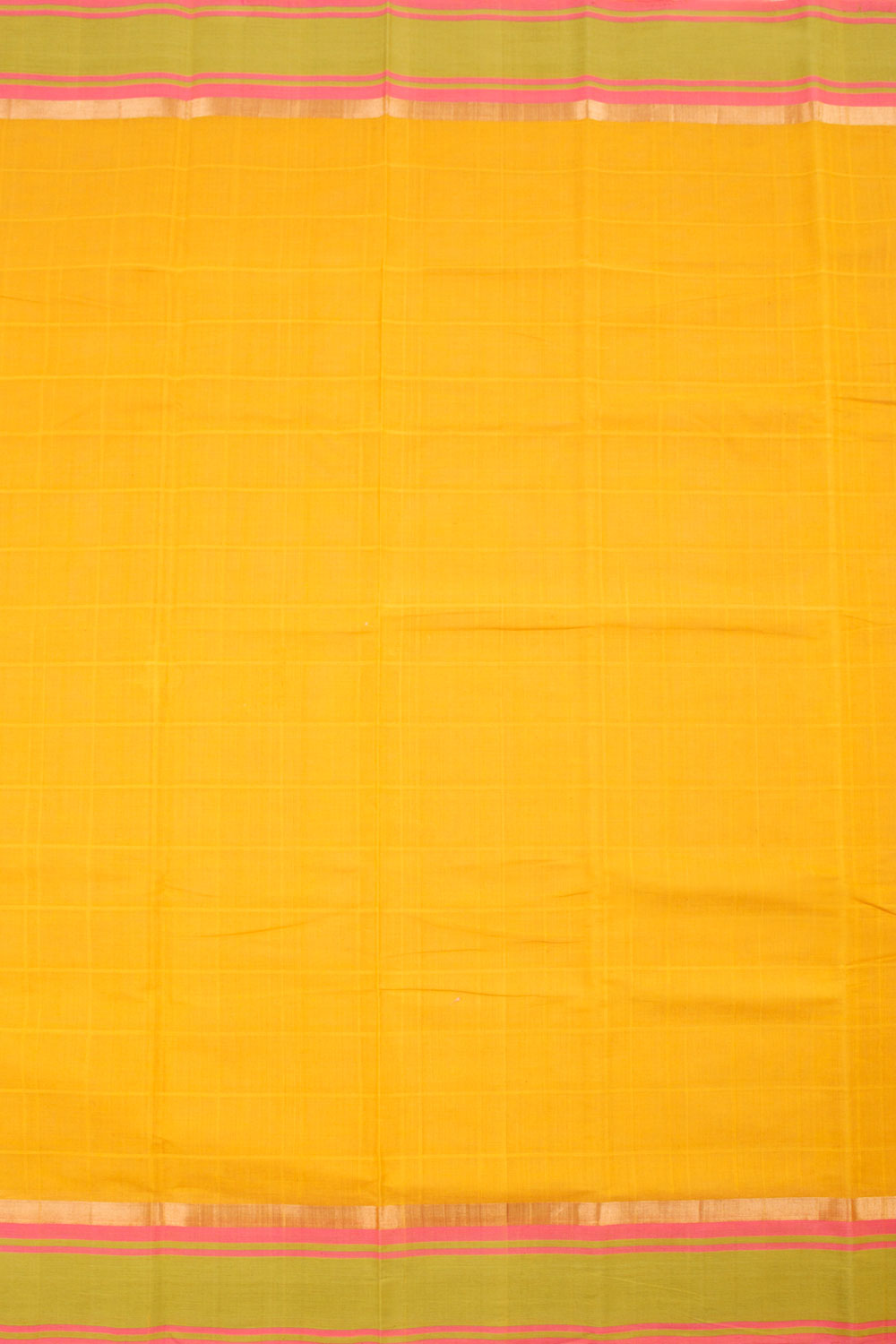 Mustard Yellow Negamam Cotton Saree 10059994