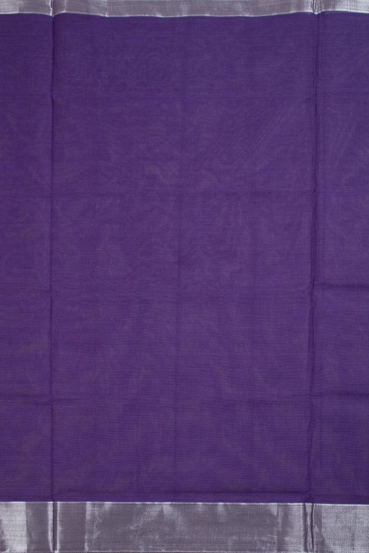 Purple Handwoven Solapur Cotton Saree 10060205