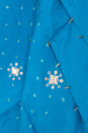 Sky Blue Bandhani Mulberry Silk Dupatta 10059160