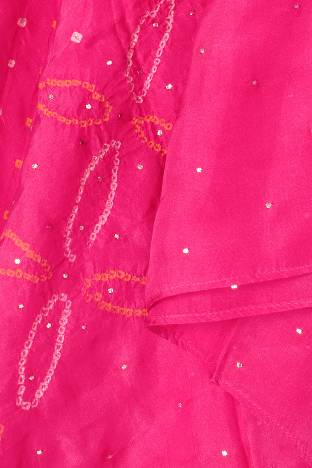 Rani Pink Bandhani Mulberry Silk Dupatta 10059163