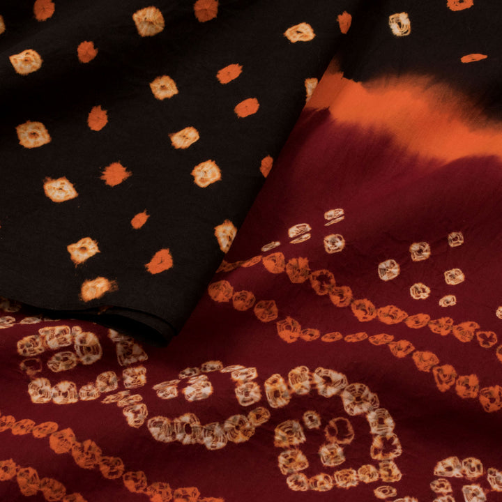 Handcrafted Bandhani Cambric Cotton Kurta Material 10054242