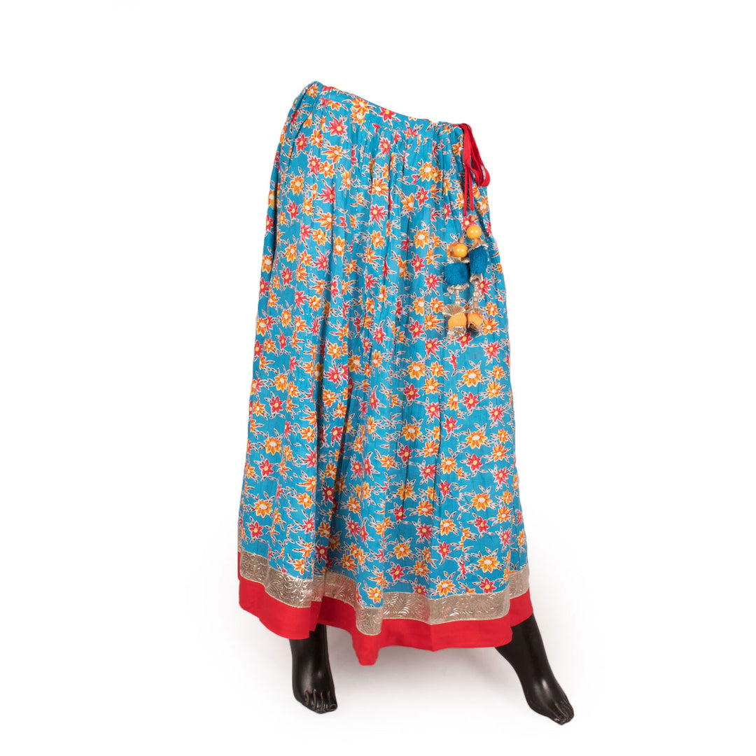 Printed Kalidar Cotton Skirt 10055166