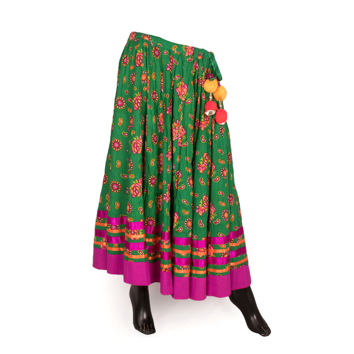 Printed Kalidar Cotton Skirt 10055167