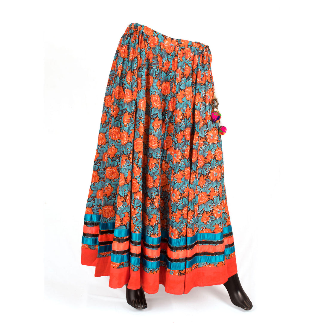 Printed Kalidar Cotton Skirt 10055169