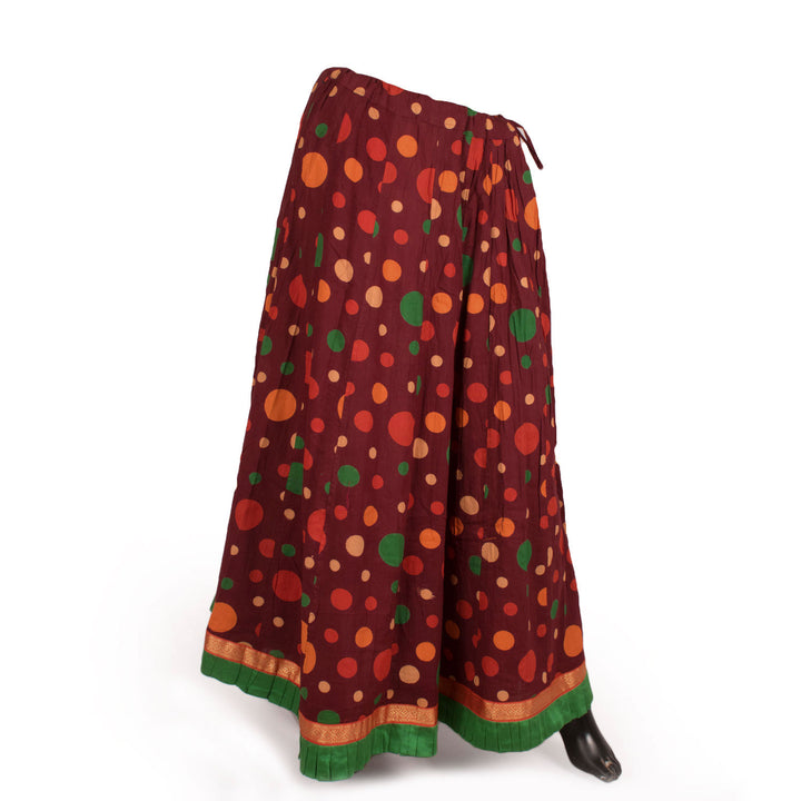 Hand Block Printed Kalidar Cotton Skirt 10055170