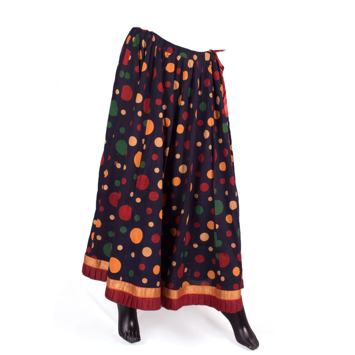 Hand Block Printed Kalidar Cotton Skirt 10055171