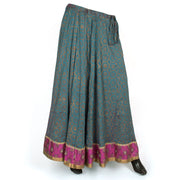 Sequin Embroidered Printed Crepe Silk Skirt 10055182