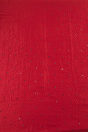 Red Handcrafted Bandhani Gajji Silk Saree 10059593