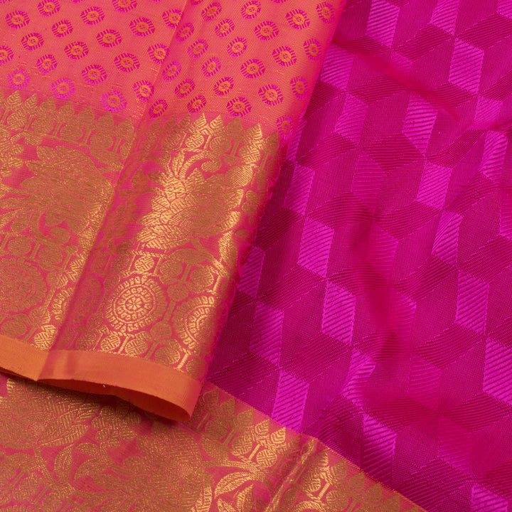 1 Year Size Pure Zari Kanchipuram Pattu Pavadai Material 10054636