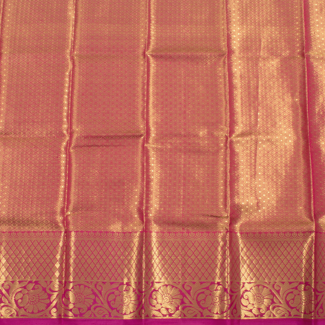 1 Year Size Pure Zari Kanchi Pattu Pavadai Material 10054641