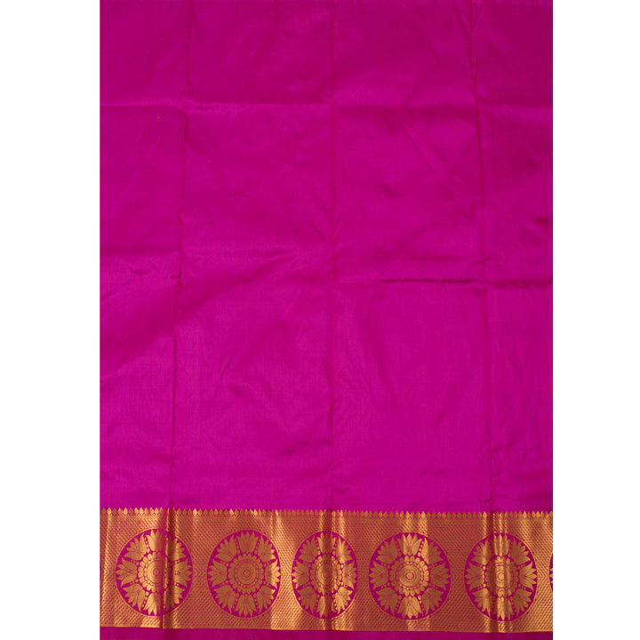 5 to 9 Year Size Pure Zari Kanchipuram Pattu Pavadai Material 10054663