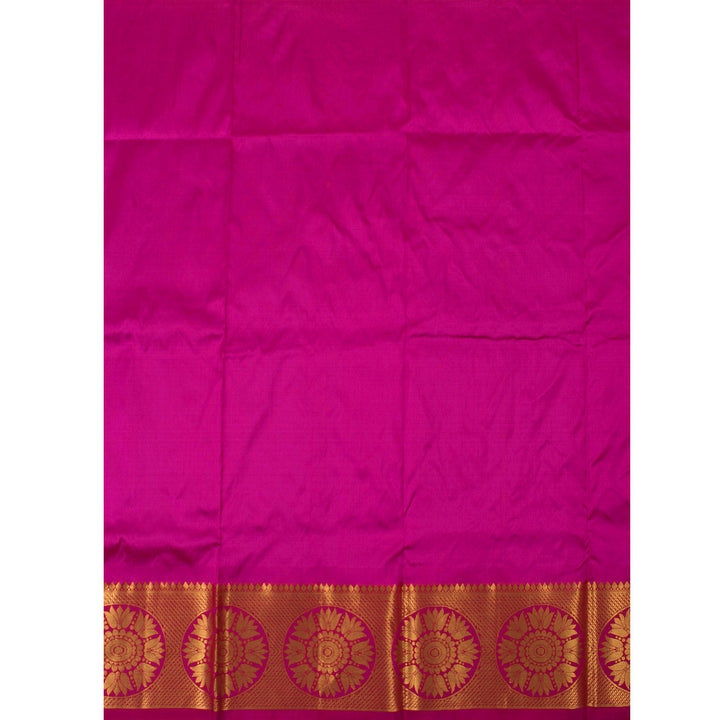 5 to 9 Year Size Pure Zari Kanchipuram Pattu Pavadai Material 10054667
