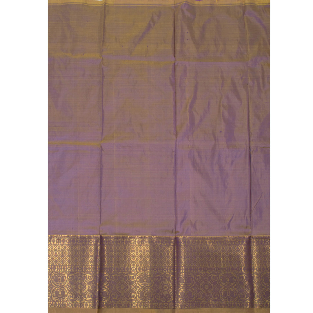 5 to 9 Year Size Pure Zari Kanchipuram Pattu Pavadai Material 10054668