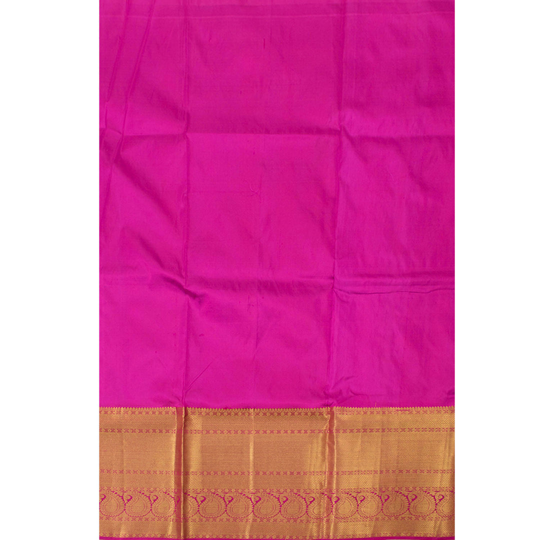 5 to 9 Year Size Pure Zari Kanchipuram Pattu Pavadai Material 10054682
